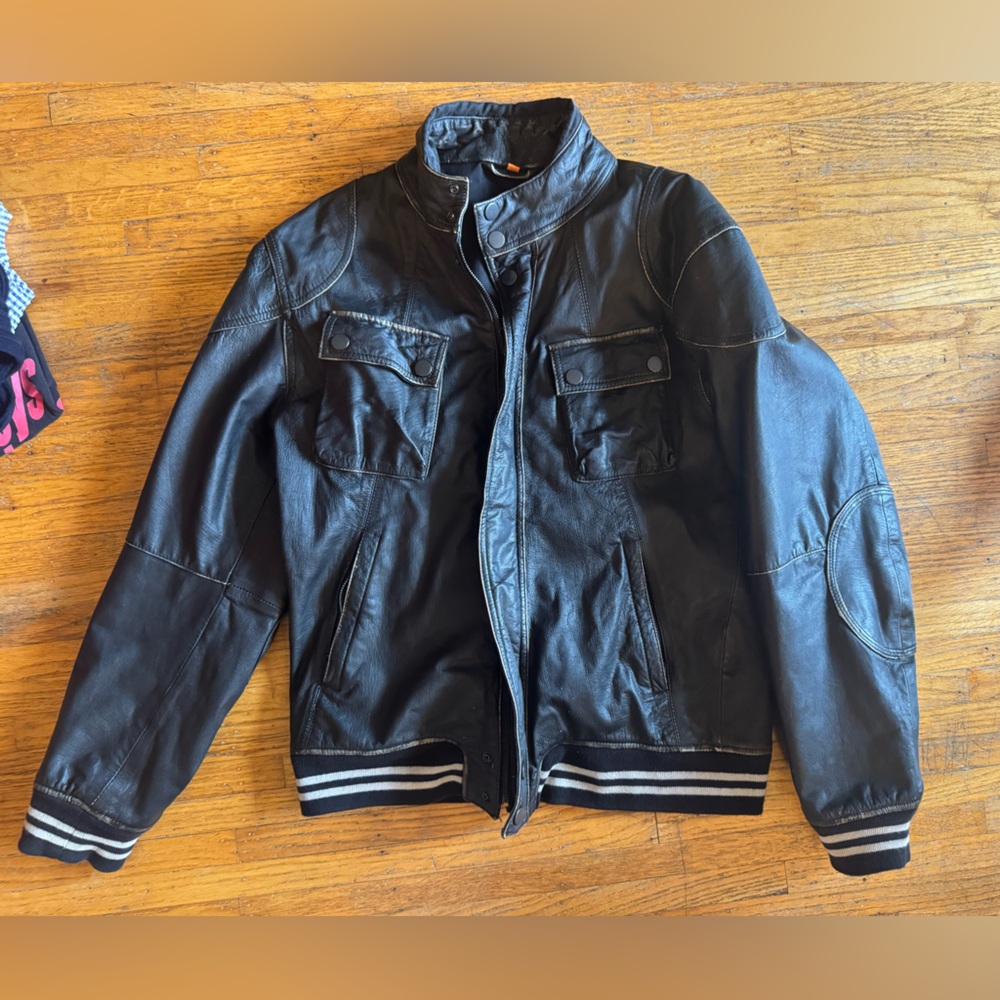 DISTRESSED REAL LEATHER JACKET